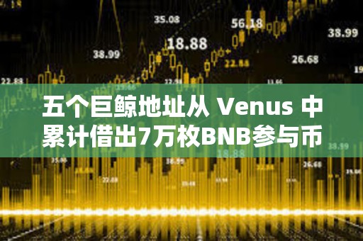 五個巨鯨地址從 Venus 中累計借出7萬枚BNB參與幣安新幣挖礦