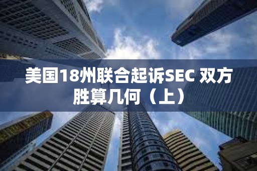 美國18州聯合起訴SEC 雙方勝算幾何（上）