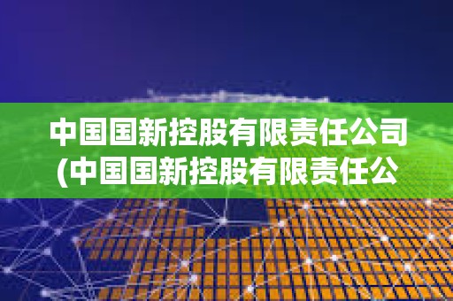 中國國新控股有限責任公司(中國國新控股有限責任公司app)